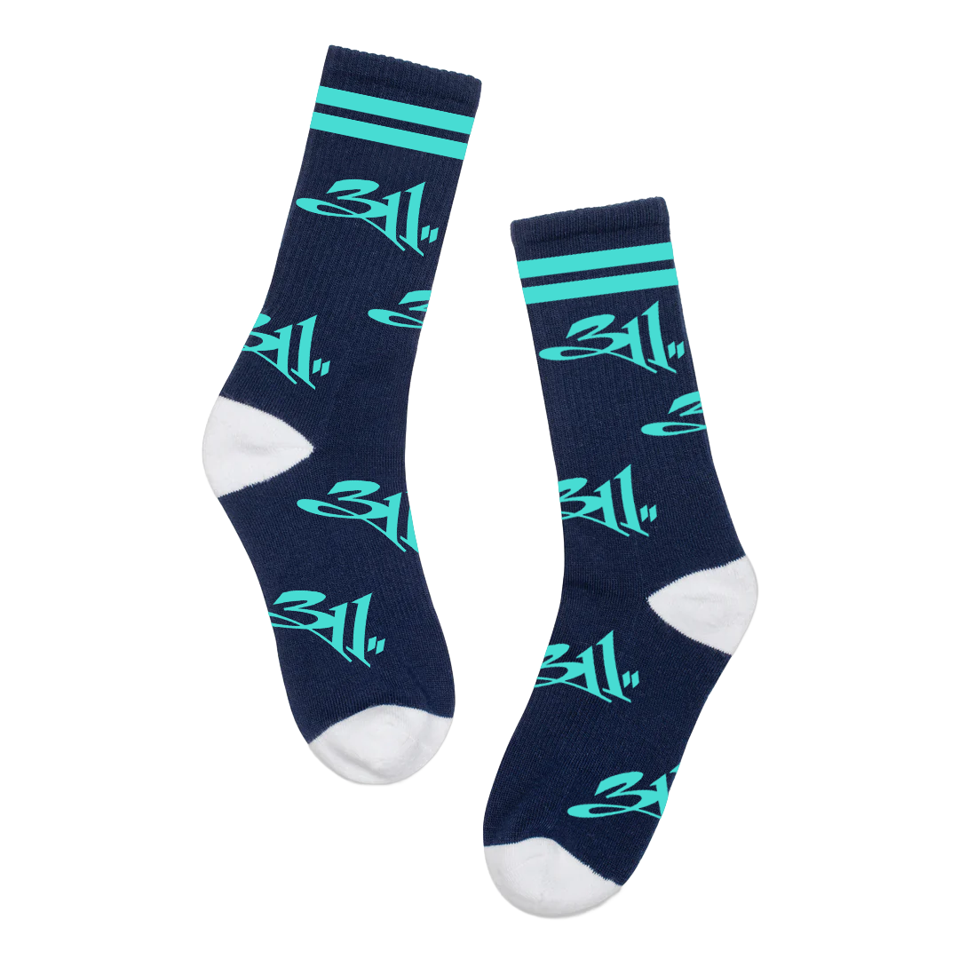 Unity Tour Navy Logo Spring Socks