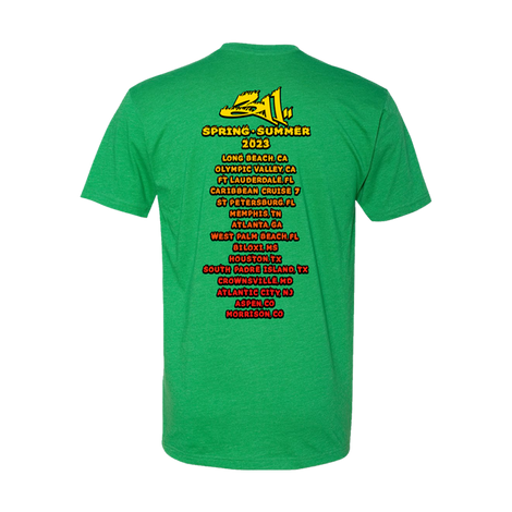 311 2023 Green Tour T-shirt Back 