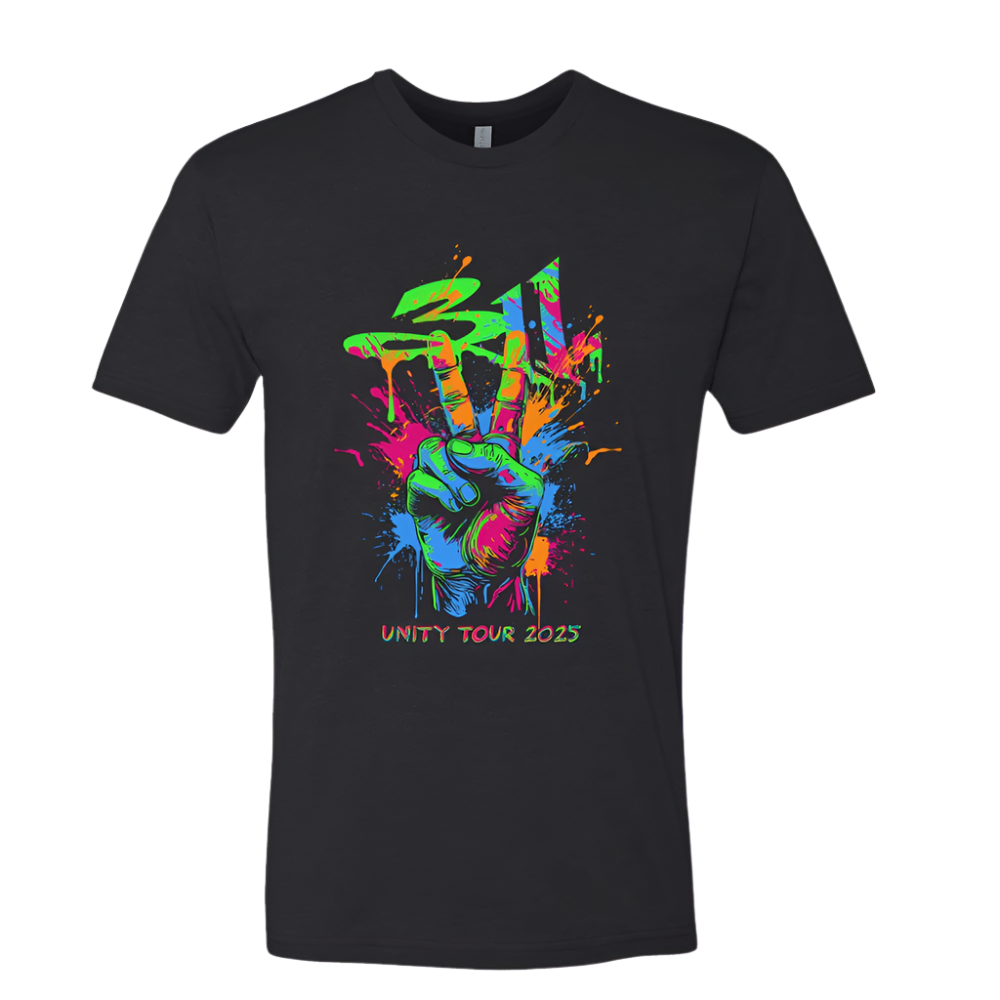 Unity Tour 2025 Peace Splatter T-Shirt Front