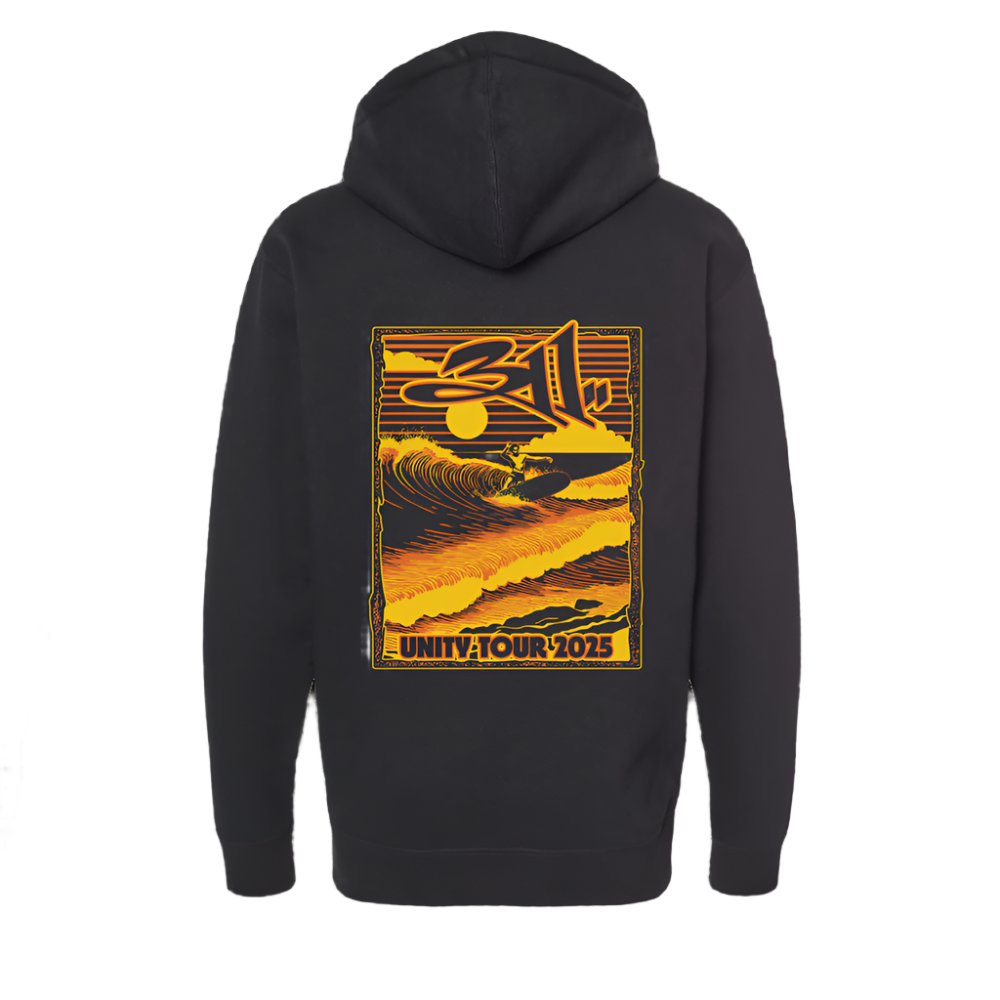 Unity Tour 2025 Surfer Zip Hoodie Back
