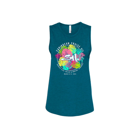 Tropical Leaves Muscle Tank