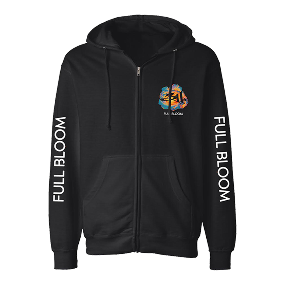 Full Bloom Zip Up Hoodie Front