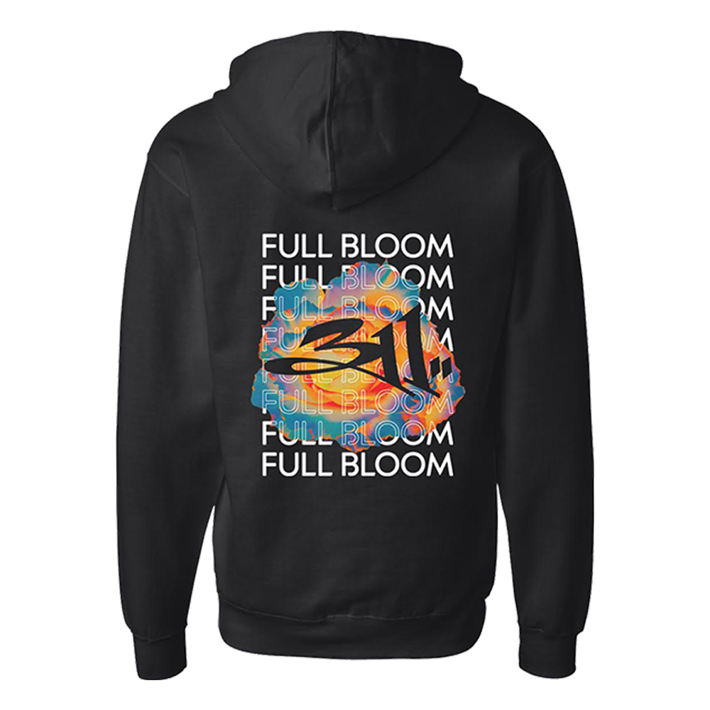 Full Bloom Zip Up Hoodie Back