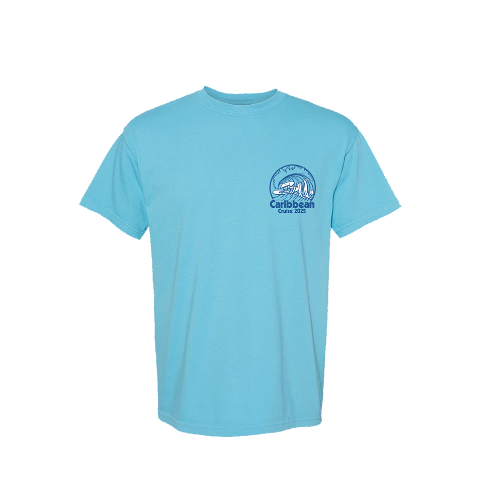 Caribbean Cruise 2025 Blue Wave T-Shirt Front