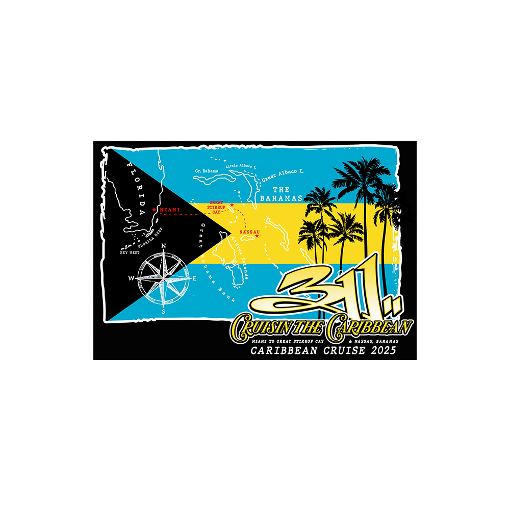 Caribbean Cruise 2025 Flag Sticker