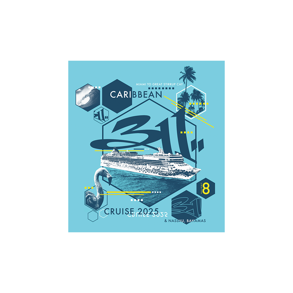 Caribbean Cruise 2025 Geo Logo Sticker