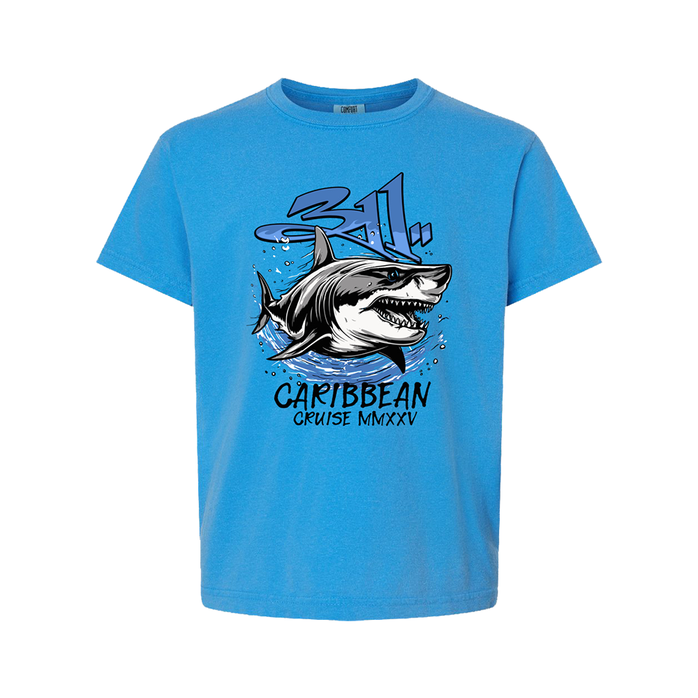 Caribbean Cruise 2025 Kids Shark T-Shirt