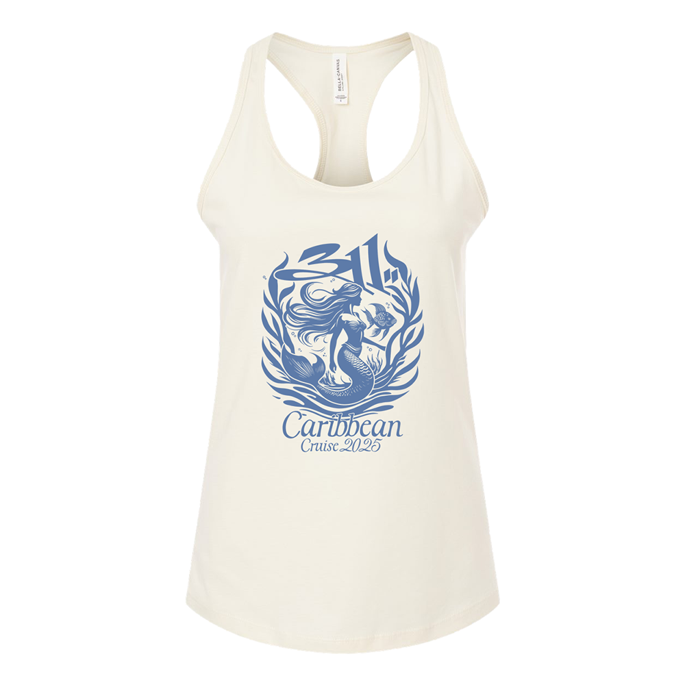 Caribbean Cruise 2025 Ladies Mermaid Racerback Tank