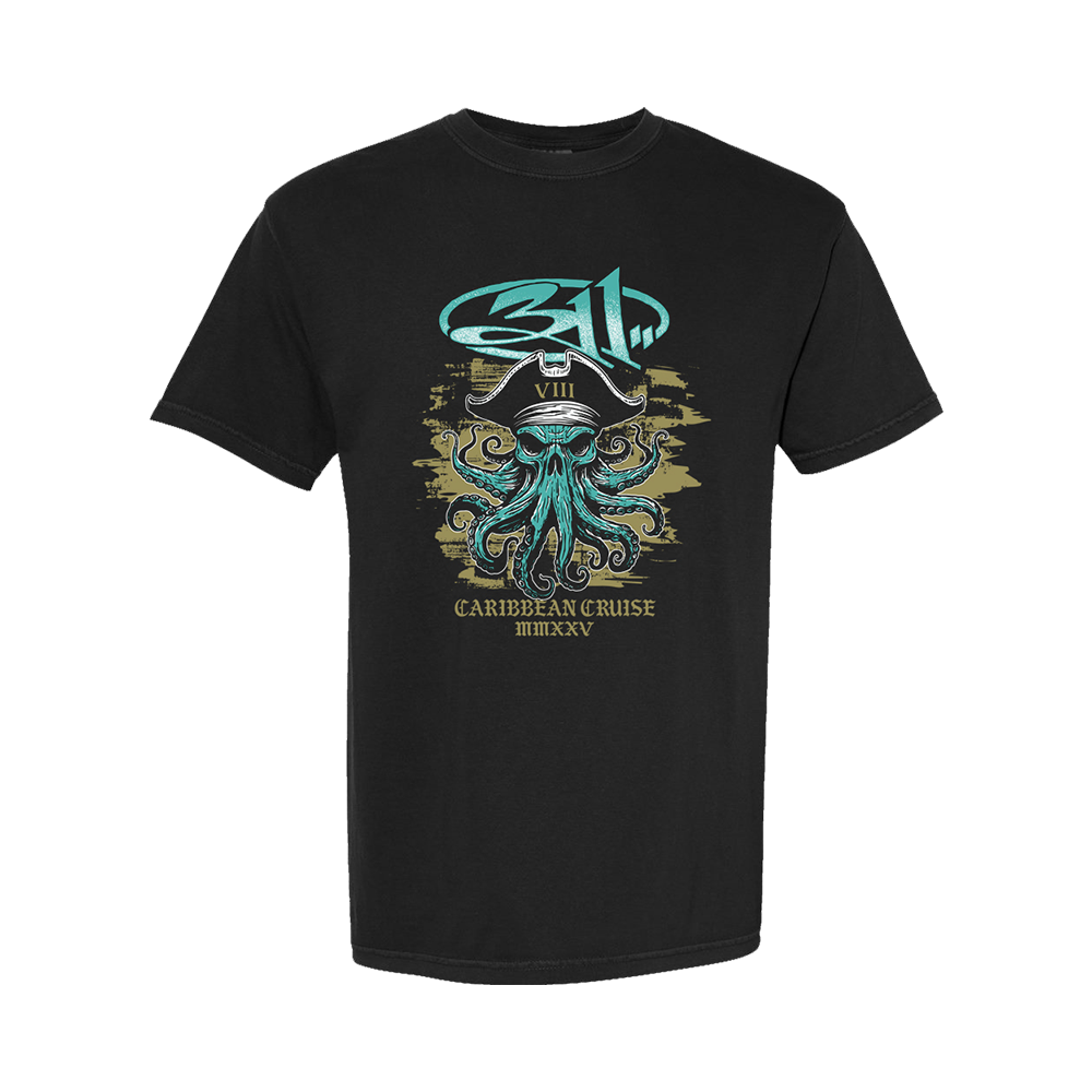 Caribbean Cruise 2025 Octopus Pirate T-shirt