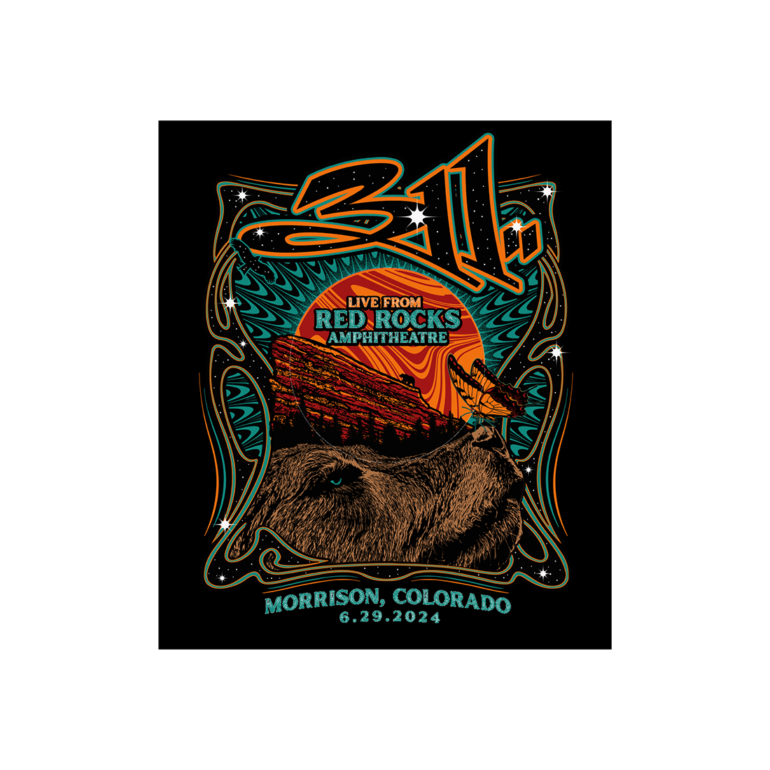 311 2024 Red Rocks Sticker - 311 Official Store